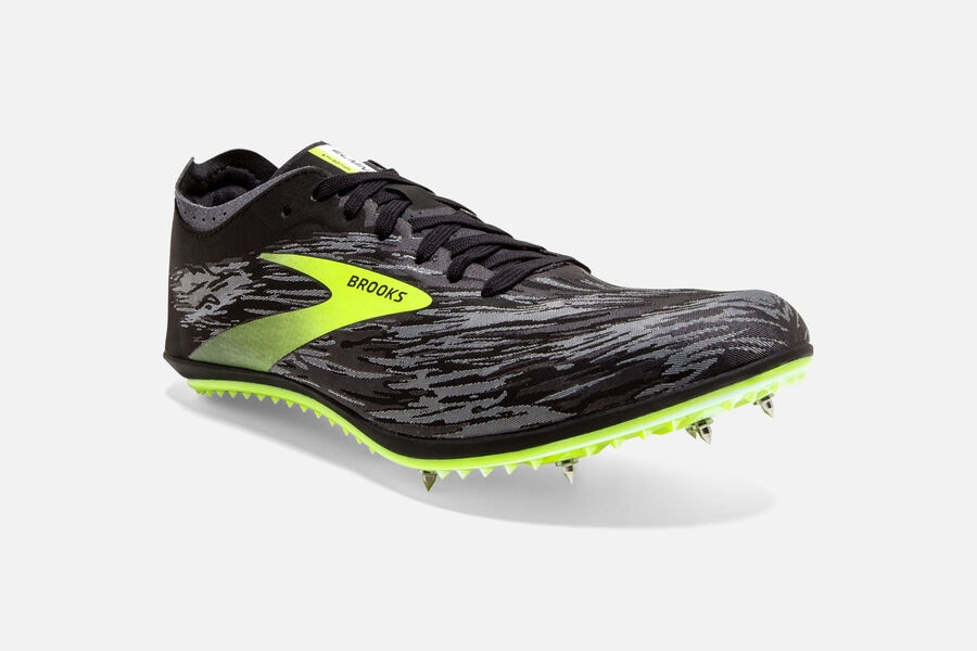 Brooks Elmn8 V5 Spikes Löparskor Herr - Svarta/Gröna - 8174-VARDW